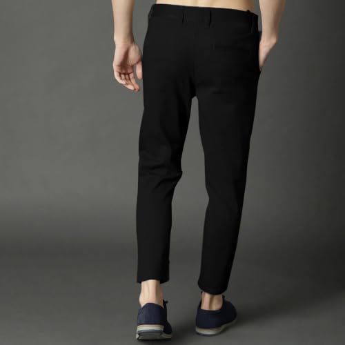 Image of Noble Monk Men's Formal Trousers | Regular Fit Stylish Pants for Men | Comfortable Solid Trousers | Classic Formal Wear for Men | Smart and Versatile Everyday Wear