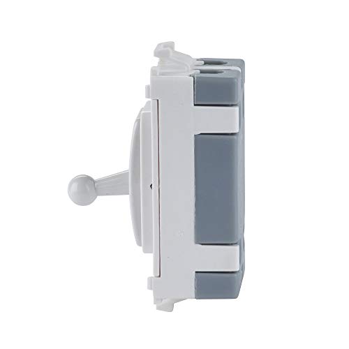 Schneider Electric GUG102TWPW Ultimate Grid System 2-Wege-Kippschalter, 1 Gang, Weiß/Metall