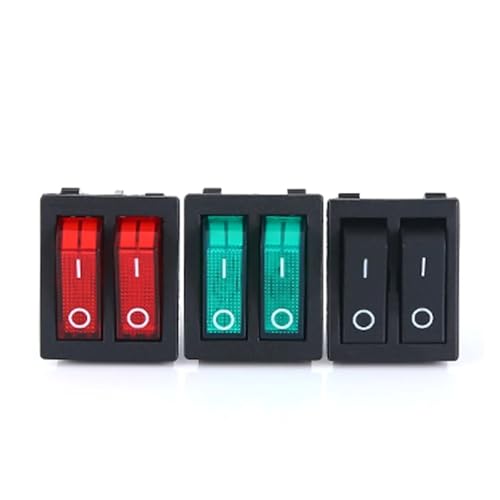 Interrupteur d'alimentation duplex 6 broches haute capacité 16A pour double circuit