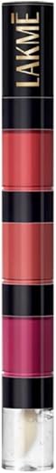 LAKMÉ Ultimate Glam 4-in-1 Lip Stack – 3 Matte, 1 Gloss – Nice Nudes 4ml