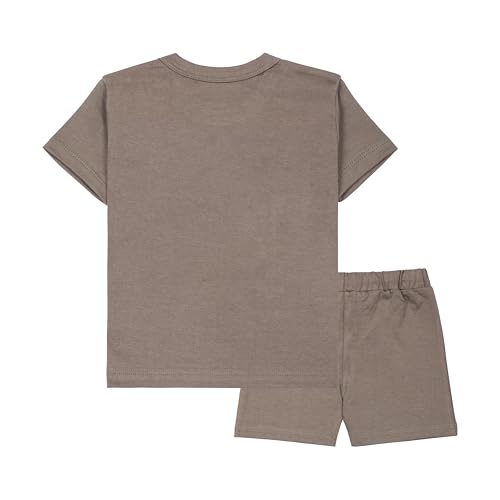 Image of ARIEL Baby Boys & Baby girls Cotton Printed Round Neck Half Sleeve T-shirt & Short Summer Clothing Sets