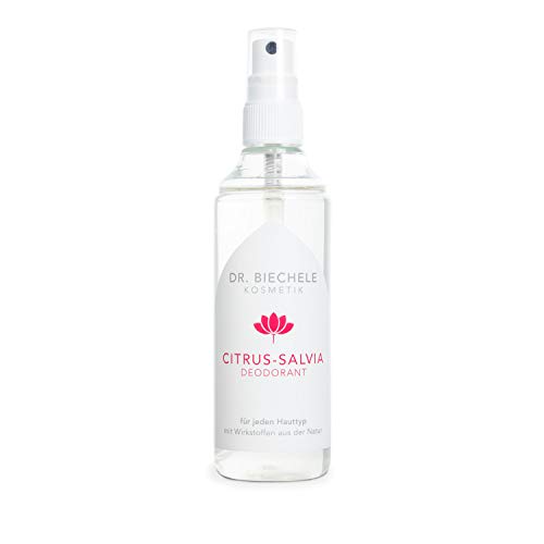 Dr. Biechele Citrus Salvia Deo I 150 ml sanftes Deodorant für jeden Hauttyp I Frisches Körperspray aus Zitrone und Salbei I Kosmetik und Pflege für den Körper I Aluminiumfrei Cover