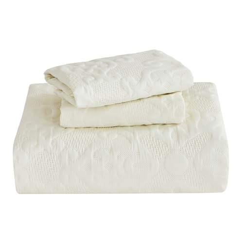 Image of Kingnex Oversized King Bedspreads 128x120 Cream