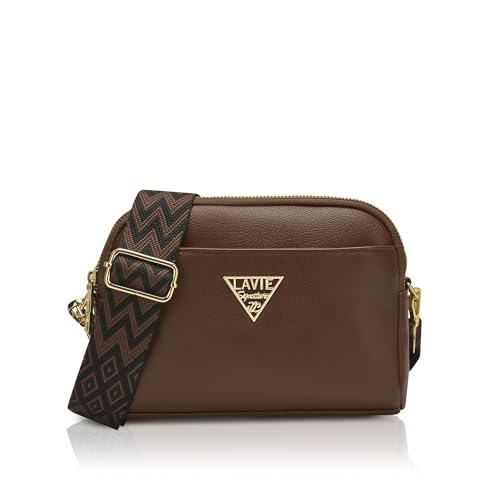 Image of Lavie Signature Women's Homer Horizontal 3C Crossbody Sling Bag | Stylish Shoulder Bag | Ladies Purse Handbag | Gift for Women