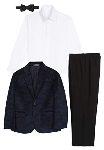 Image of Nautica Boys' Suit Set with Jacket, Pant, Shirt and Tie