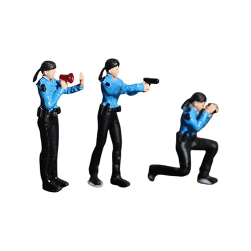 Figurines policières 1/64 haut de gamme pour collectionneurs de miniatures