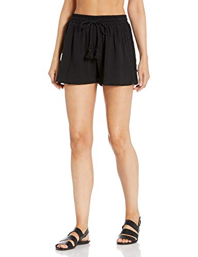 La Blanca Women's Side Seam Trim Swimsuit Board Shorts, Black, M