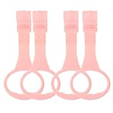 SAFIGLE 4pcs Pull up Rings Standing Walker Crib Tool Ring Playpen Crib Hook Help Stand Up Walking Training Tool for Newborn Pink Supplies
