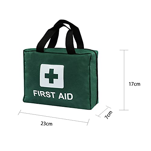 Image of First Aid Kit Reflective Cross Empty Travel Rescue Pouch Medicine Bag Emergency kit Suitable for Car Home Office Kitchen Sport Outdoors (Green)