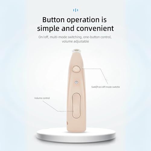 Image of Aika AK-6133 Digital Rechargeable Hearing Aid Machine - AI Technology 4 Channel BTE with Active Noise Cancellation, USB Recharge, Maximum Output 129dB (Beige, with Dry Kit and 1 Year Warranty)