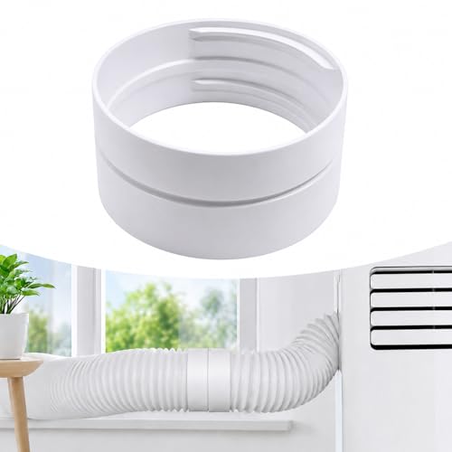 Portable Air Conditioner Hose Connector 150mm (5.9) AC Exhaust Hose Coupler for Hose Extension Universal Thread Adapter Fits Clockwise & Counterclockwise Vent Hoses Leak-Proof ABS Connector