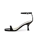 Black Heels for Women Open Toe Ankle Strap Kitten Heel Sandals for Women Size 10