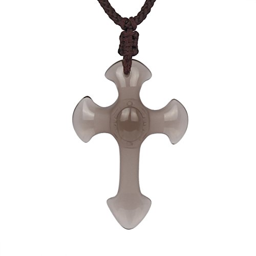 MATT HANN Cross Pendant Original Handmade Grouding Stone Protection (5A Ice Obsidian)