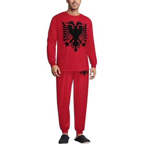 Dominican Flag Men's Pajama Set Long Sleeve Home Clothes Classic Comfortable Pajamas Two-piece Pajama Set