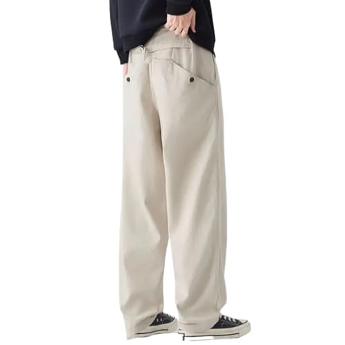 Vintage Summer Loose Casual Pants Men Wide Leg Cotton Linen Baggy Men's Trousers