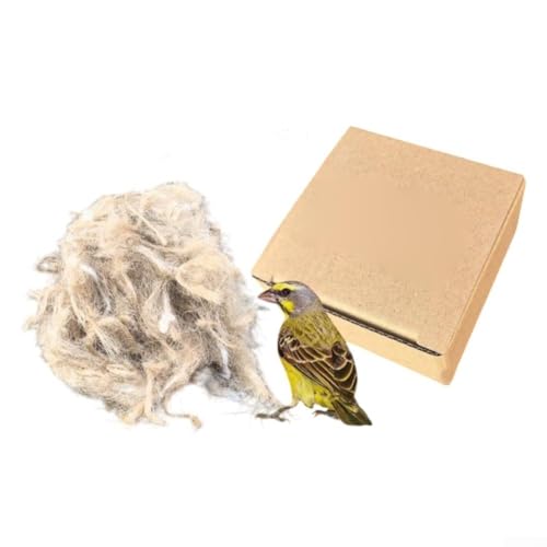 Matériau pour oiseaux en jute et coton pour une expérience de construction confortable des petits animaux de compagnie (40 g)