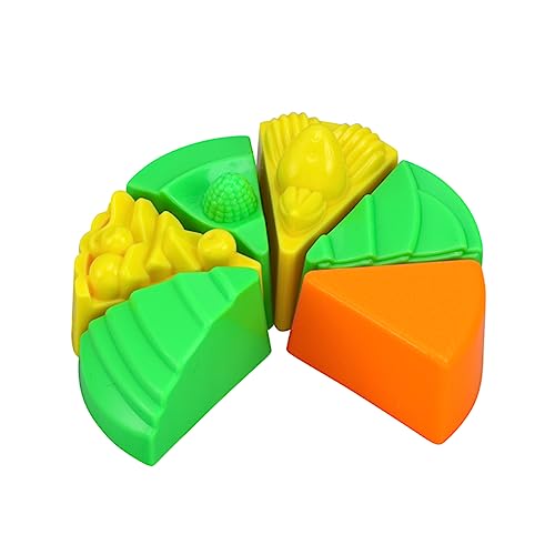 FELTECHELECTR 6pcs Cake Mold Toys for Boys and Girls Beach Playsets Colorful Sandbox Toys Set