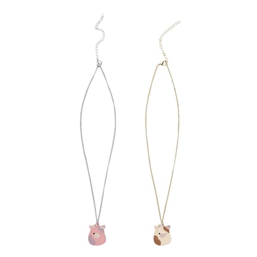 Bioworld Squishmallows Bestie Friendship Necklaces Ronnie Cow Patty Cow 2 Piece Set