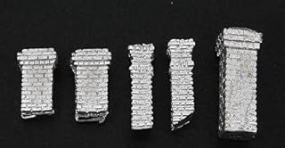 Bar Mills HO Scale Assorted Brick Chimneys - Unpainted Metal Castings pkg(5)