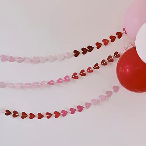 Ginger Ray Eco Friendly Pink Ombre Heart Garland Cover