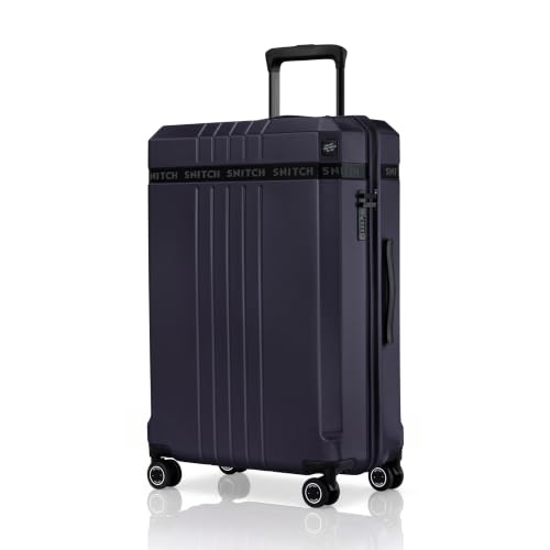 Image of SNITCH VITTO Large Size Blue Polycarbonate Hard Travel Suitcase - Large Trolley Bags & Luggage with 8 Wheels, Premium Lock, Wet Pouch & Free Shoe Bag