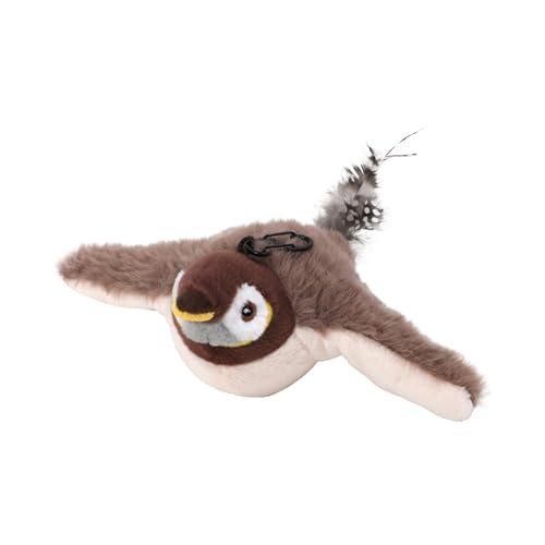 Oiseau pour chats interactif stimulant avec simulation chant de moineau et parfum à chat - 2