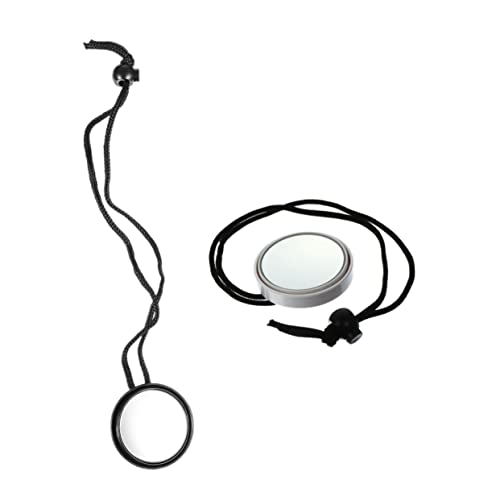 Cabilock 2pcs Rear View Mirror for Boats Marine Rearview Mirror Bracket Rear View Rope