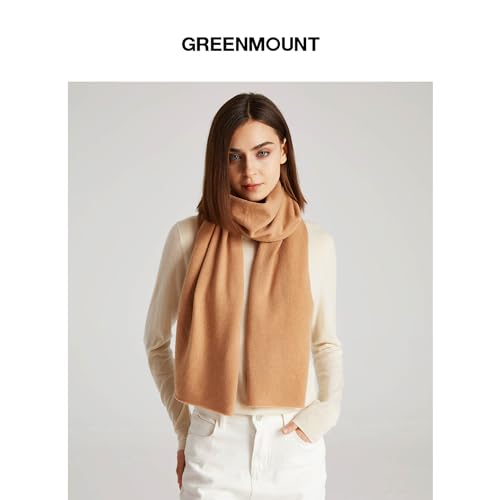 GreenMount Women's Cashmere Shawls 100% Cashmere Knit Soft Warm Winter Extra Large Scarf for Women Plant Dyeing2