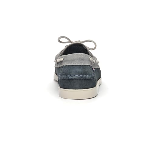 Sebago Men's Portland Jib Boat Shoes - Handsewn Suede Moccasins with Leather Sock Lining and Non-Marking, Non-Slip Siped Rubber Soles4