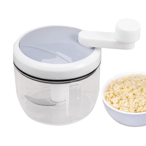 Zwiebel Zerkleinerer Handbetrieben – Knoblauchhacker, manueller schneider | Lebensmittelzerkleinerer mit Kurbel, ideal für , Ingwer, Nüsse & mehr, ergonomisch & platzsparend, einfa