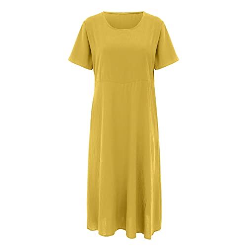 Robe décontractée à poches unie et confortable pour femme active