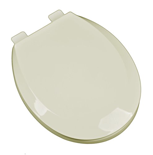 Get Cheap Price Bath Décor 2F1R5-01 Premium Plastic Round Adjustable Hinge Toilet Seat, Bone