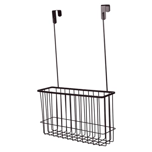 Beatifufu Cesta Colgante de Alambre para Puerta de Armario Organizador Práctico sin Taladro Ahorro de Espacio para Cocina y Baño Cesta Alargada Resistente para Utensilios y Accesorios