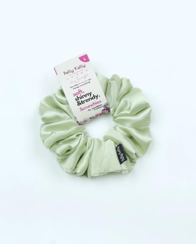 Image of Satin Scrunchies Hair Bands for Women | No-Damage Elastic Hair Ties for Ponytails & Buns | Fluffy & Stylish Rubber Bands | Large Size | Pack of 5