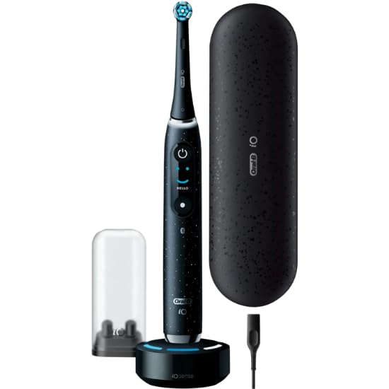 Oral-B iO 10 Special Edition, elektrische Zahnbürste, Schwarz, 1 Bürste, 1 Reiseetui mit Ladegerät