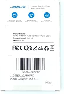 JSAUX Adapter USB A na 3,5 mm, wtyczka jack Aux, USB na AUX Audio Headset Adapter TRRS Stereo USB zewnętrzna karta dźwiękowa do PS4, zestaw słuchawkowy (CTIA/OMTP), mikrofon, laptop, PC czerwony