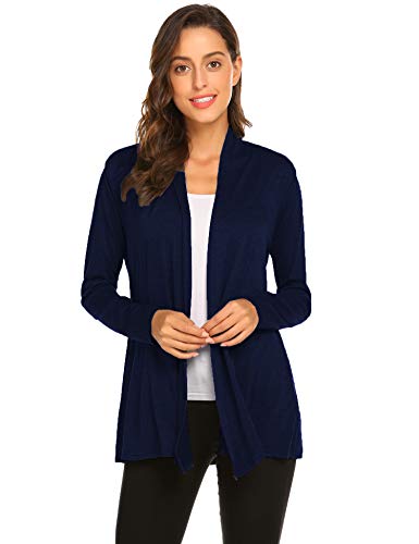 Image of Newchoice Womens Casual Lightweight Long Sleeve Cardigan Soft Drape Open Front Fall Dusters (S-3XL)