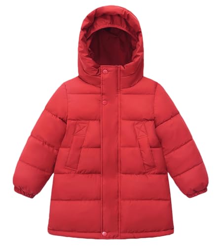 Happy Cherry Boys&Girls Long Down Jacket Lightweight Winter Warm Puffer Hooded Coat 4-12Y