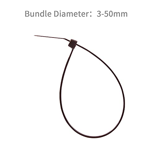 XINGO Brown Cable Ties Pack of 500, 200mm x 3.6mm, Premium Nylon Durable Zip Ties, Self-Locking UV Resistant Nylon Plastic Wire Ties for Indoor and Outdoor - Image 4