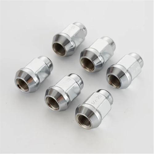 Wheel Stud Compatible with Mazda Car Wheel Lug Nuts Bulge Acorn Cone Seats Steel Bolts Head Cover M14X1.5 M12x1.5 M12x1.25 4PCS(M12x1.25 19mm/Silver)
