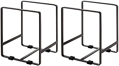 Hikinlichi 2 Pack Plate Holders Organizers Upright Cabinet Dish Drying Racks Metal Plate Dish Organizers Racks Stands for Countertop and Cupboard White