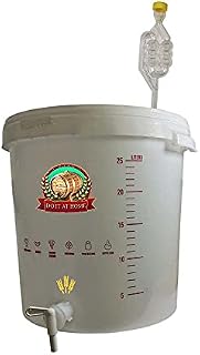 DIAH DO IT AT HOME Fermenter Fermentation Bucket with Tap, Airlock, Lid, and Bung, Home Brewing