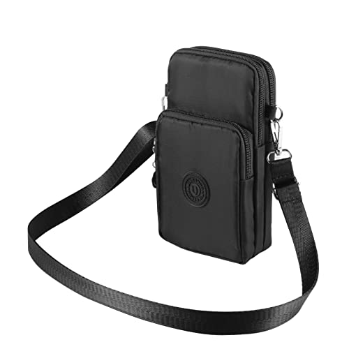 Cell Phone Purse Holder Armband Cross-Body Bag Wallet For Samsung Galaxy S23 Ultra S22 Ultra S21 S20 Plus A03S A12 A14 A23 A53 Moto G Power Stylus G Pure Iphone 14 Plus Google Pixel 7 6 Pro (L, Black) #TOP6