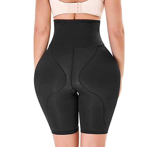 Tummy Control Body Shaper Panties for Women Butt Lifter, High Waist Seamless Shapewear with Hip Up Padded Enhancer Plus Size Black