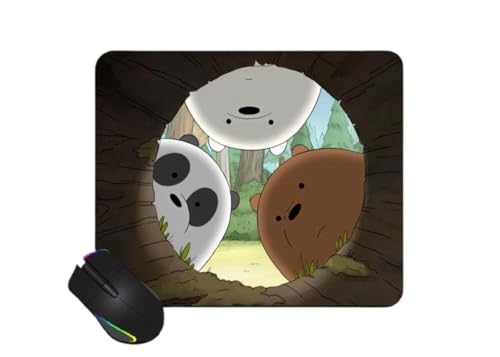 OUTFITQUE Cute Mouse Pad - Printed Mousepad with Anti-Slip Rubber Base & Smooth Mouse Control for Laptop, Gaming, Notepad, Desktops (The Three Cuties)