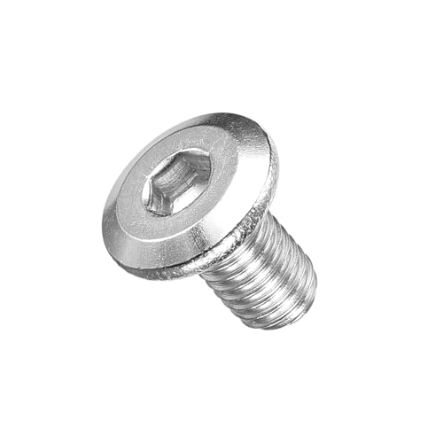 Image of METALLIXITY Flat Head Hex Socket Cap Screws Bolts(M5-0.8x8) 50Pcs, 304 Stainless Steel Hex Socket Furniture Bolts Screws - for Furniture Woodworking Project, Silver Tone