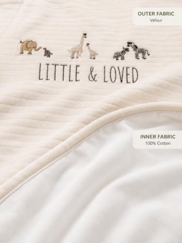 Image of TuddyBuddy Baby Cotton Wearable Quilted Sleeping Bag Blanket 1.5 Tog with 1 Way Zipper Closure | Ideal for Babies & Kids Hypoallergenic Fabrics | (Little & Loved - White, 0-6 Months)