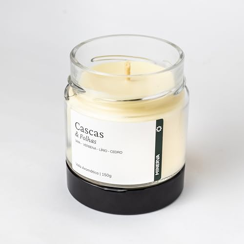 Vela Aromatica Perfumada Aroma de CASCAS & FOLHAS 145g - MINERVA CANDLES