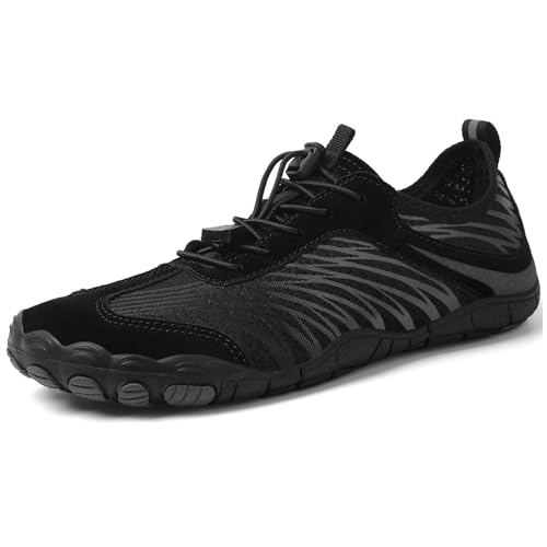 Image of UBFEN Water Shoes for Men Women Quick Dry Swim Aqua Socks | Lightweight Barefoot-style Fit, Rubber Sole, Hiking, Fishing, Kayaking, Beach, Pool, Boating, Diving And Water-to-land Wear