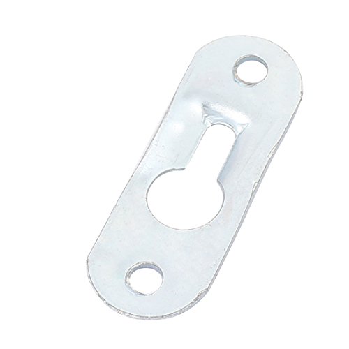 Image of uxcell Photo Picture Frame Clock Metal Oval Shape Keyhole Hanging Hook Plate 12pcs